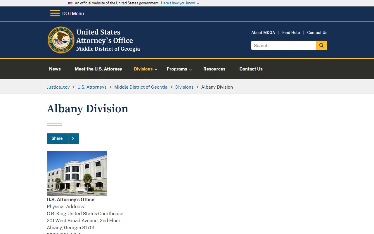 Dougherty County Clerk of Superior Court federal court records context