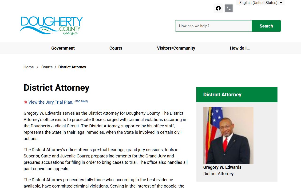 Dougherty County criminal court records District Attorney source