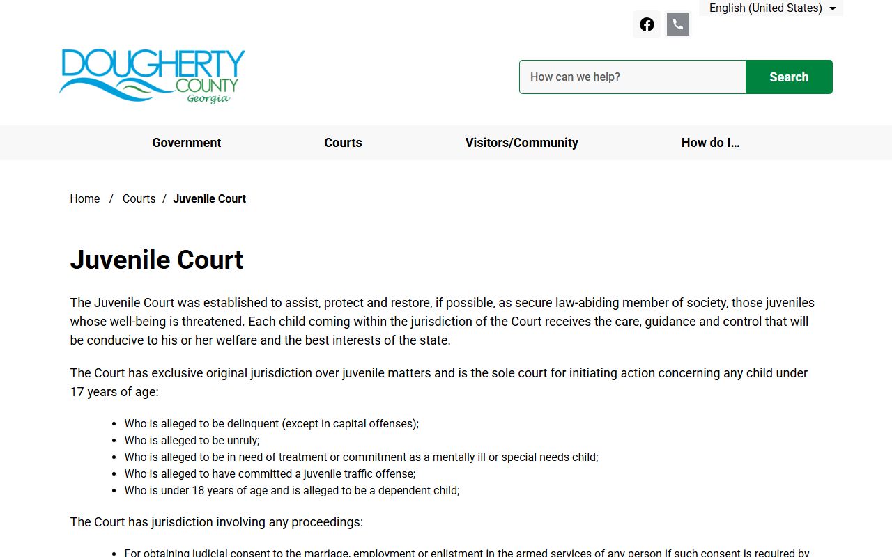 Dougherty County criminal court records Juvenile Court source