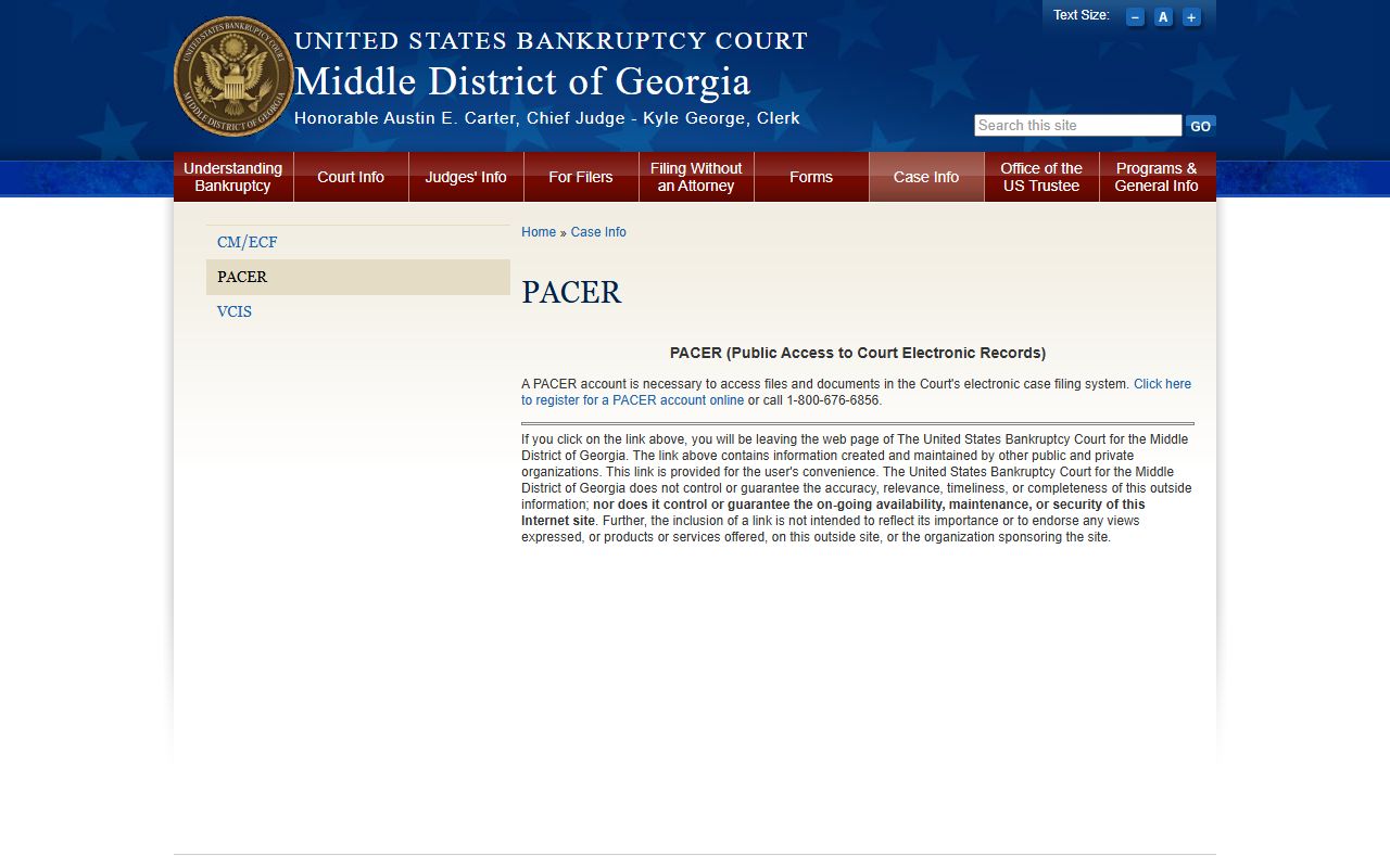 Dougherty County Superior Court bankruptcy PACER information