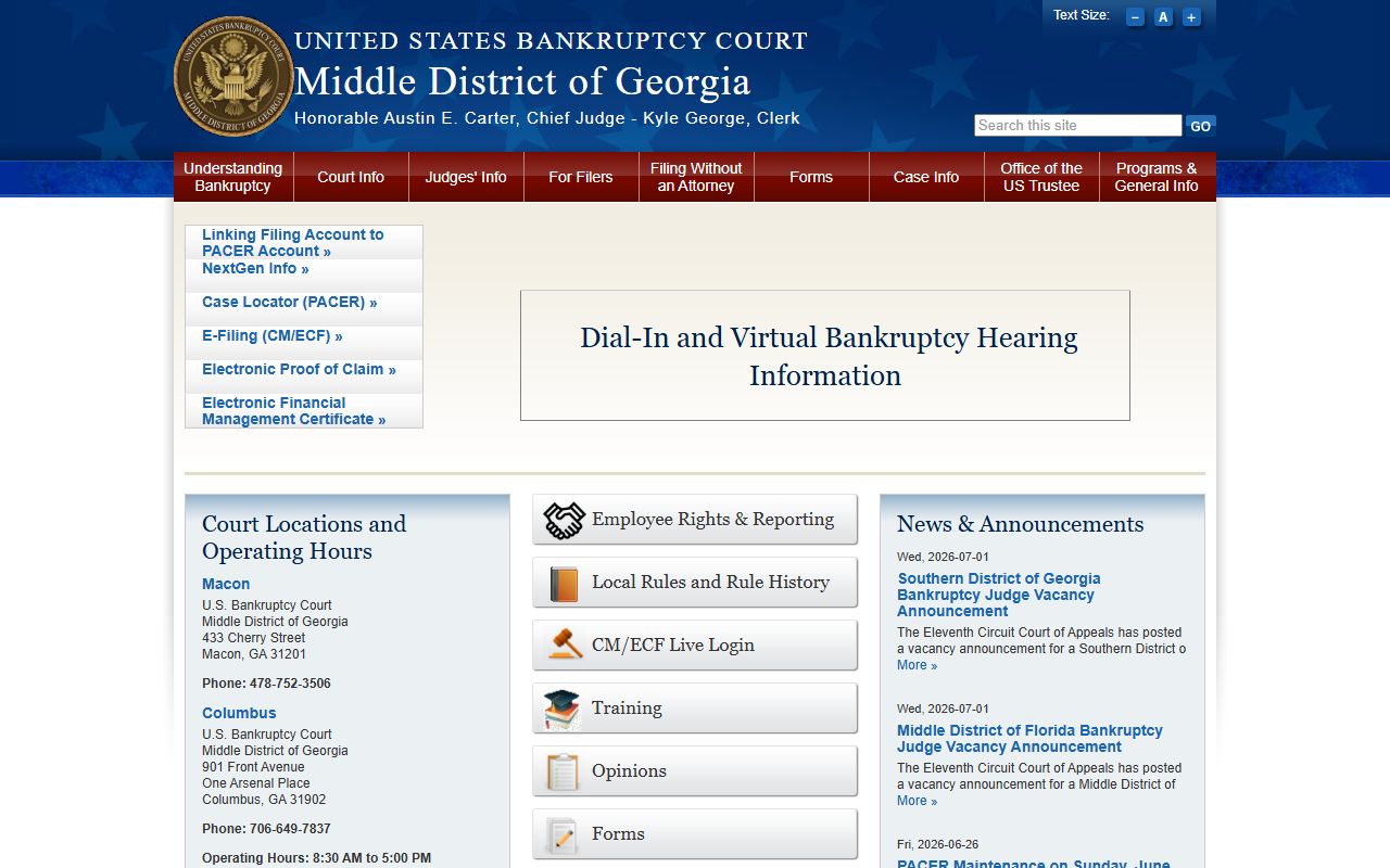 Dougherty County Superior Court bankruptcy court record distinction