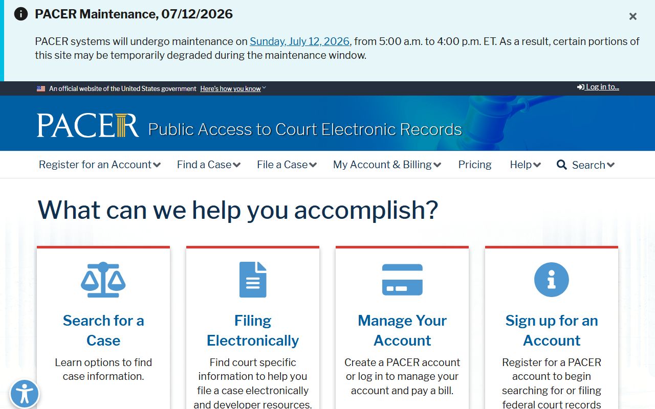Dougherty County Superior Court PACER federal records access