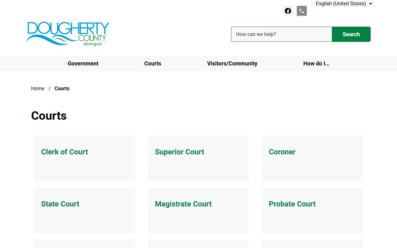 Dougherty County Court records courts landing page